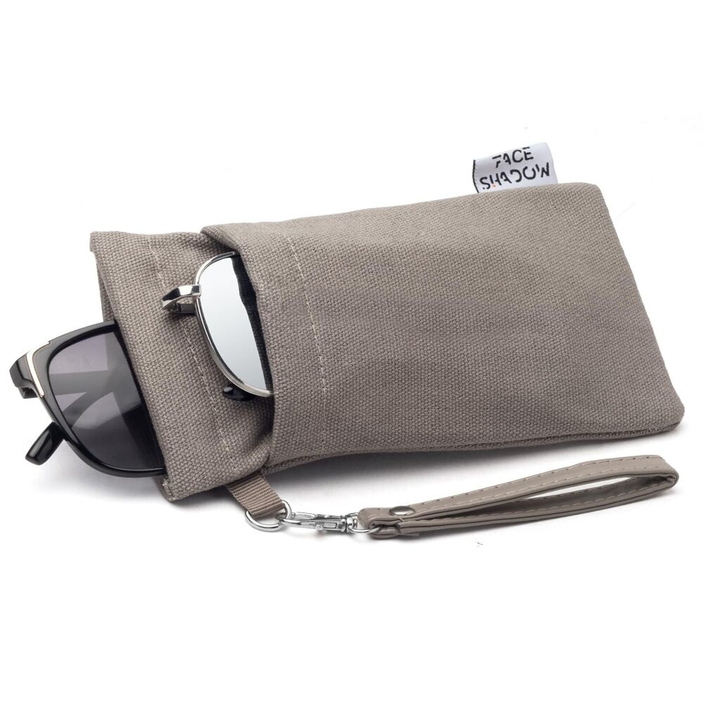 3992 Double Glasses Case Soft Eyeglass Case Squeeze Top Sunglasses Case